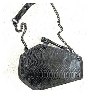 Imitation alligator skin coffin purse!
